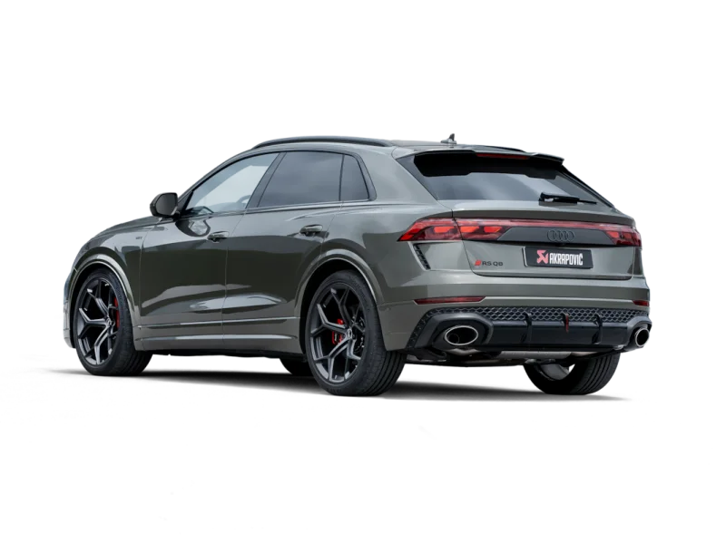 Akrapovic 2025 Audi RSQ8 Evolution Race Line Exhaust System Titanium (link pipe CO-AU/T/5 required) - Side View