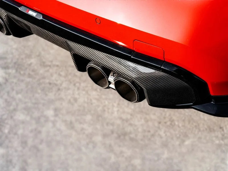 Akrapovic 21-22 BMW M3 (G80) / M4 (G82, G83) Rear Carbon Fiber Diffuser - High Gloss Black - Detail View
