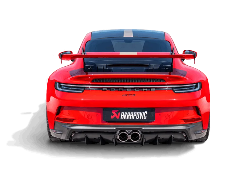 Akrapovic 21-22 Porsche 911 GT3 (992) Rear Carbon Fiber Diffuser - Matte - Detail View