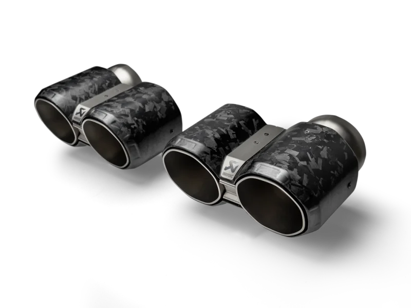 Akrapovic BMW M2 Coupe (G87) Tail Pipe Set - Chopped Carbon - Detail View