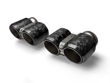 Load image into Gallery viewer, Akrapovic BMW M2 Coupe (G87) Tail Pipe Set - Chopped Carbon - Detail View