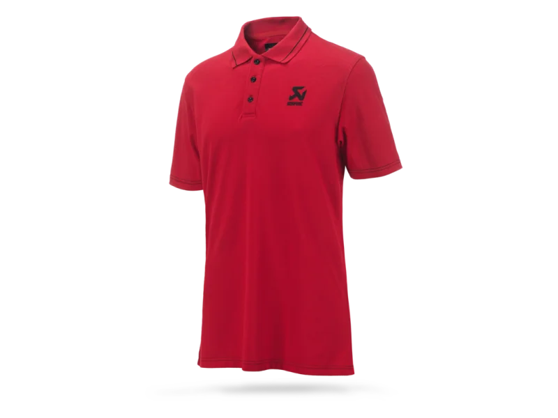 Akrapovic Corpo Polo Red Mens - S - Side View