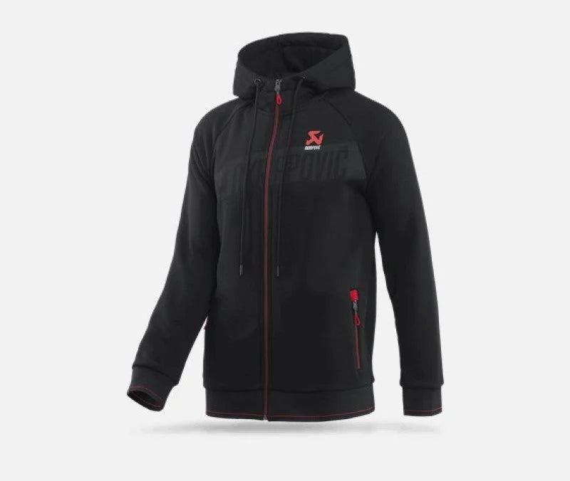 Akrapovic Mens Corpo Zip Hoodie Black - Large - Main Product View