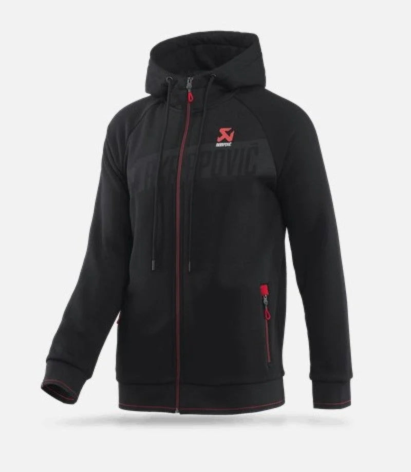 Akrapovic Mens Corpo Zip Hoodie Black - Large - Side View