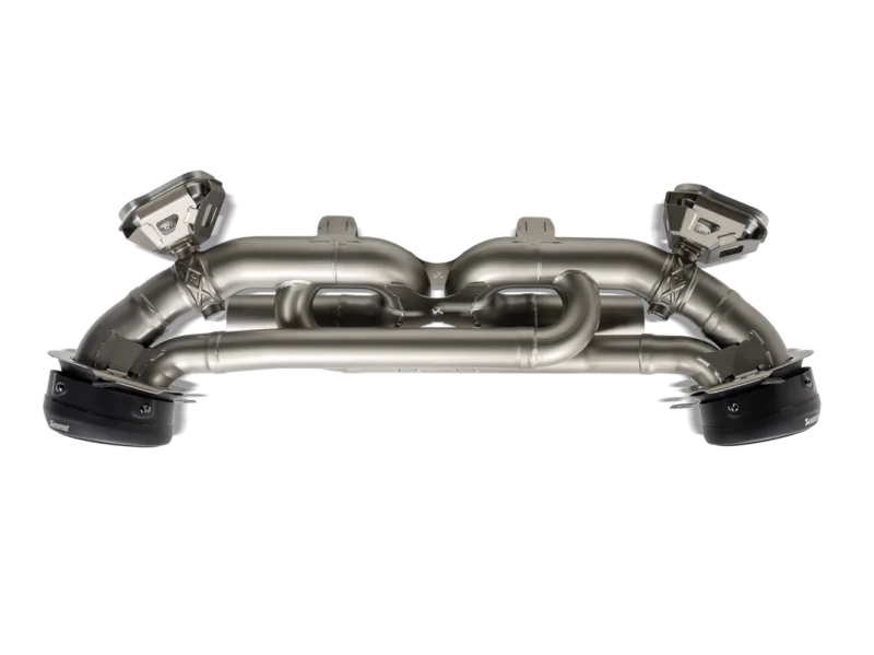 Akrapovic Porsche 911 Carrera /S/4/4S/GTS/Cabriolet/Targa/Dakar (992) Slip-On Line Titanium Exhaust - Side View
