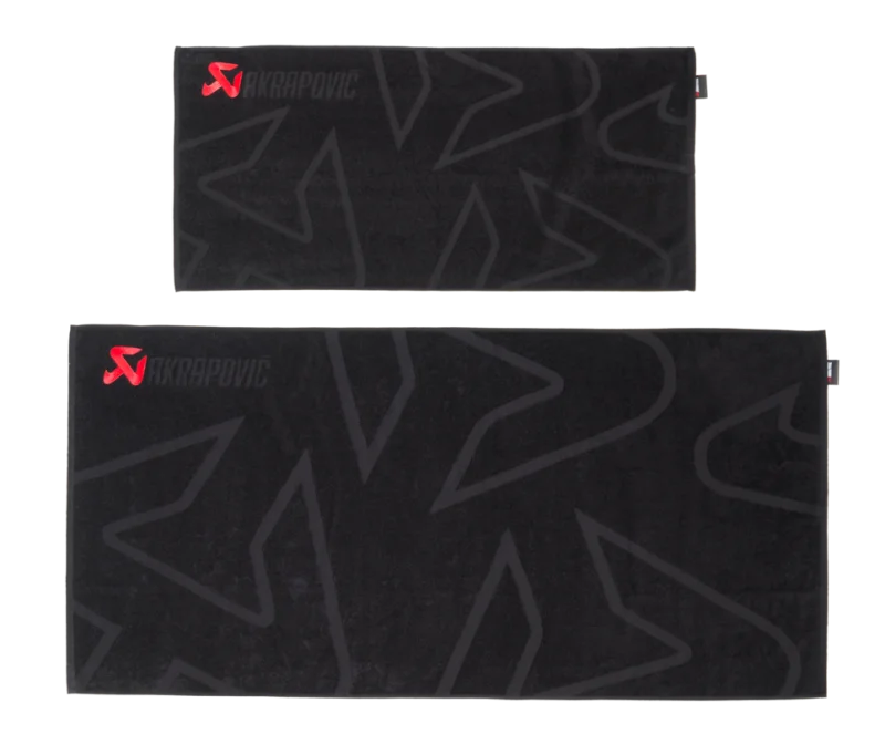 Akrapovic Towel Set - Black w/ Red Logo - Main Product View