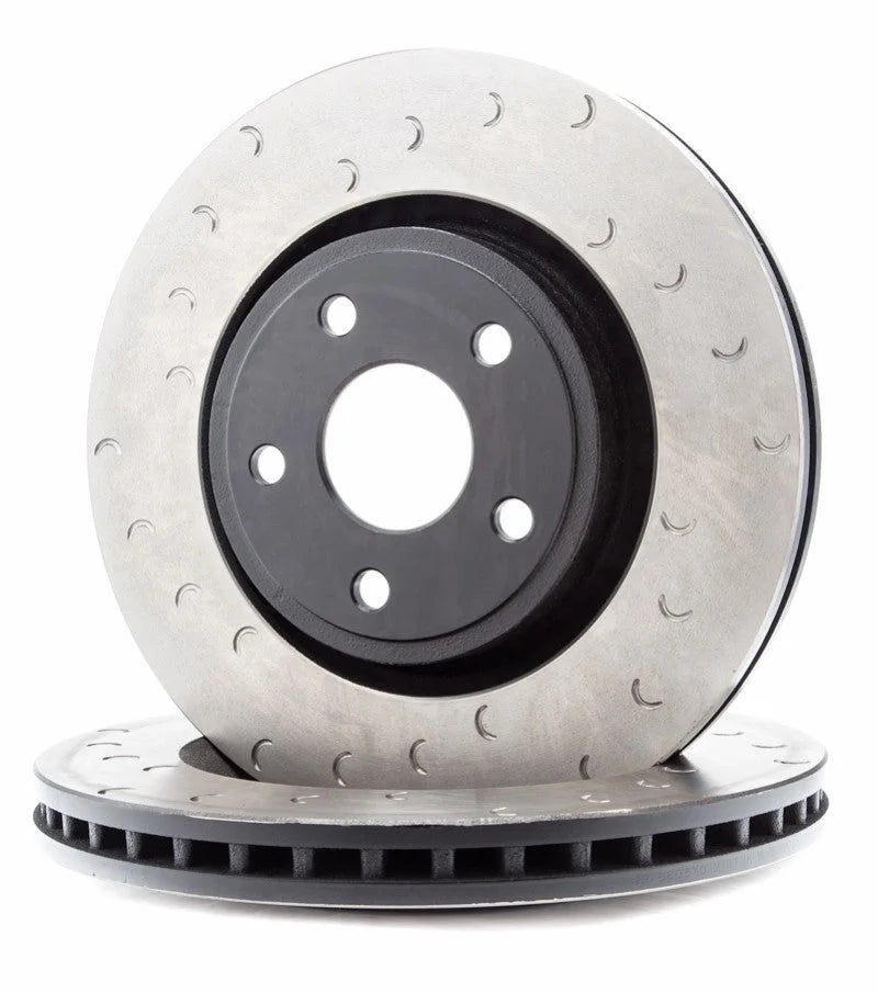 Alcon 2007+ Jeep JK 350x32mm Rotor Kit - Front - Side View