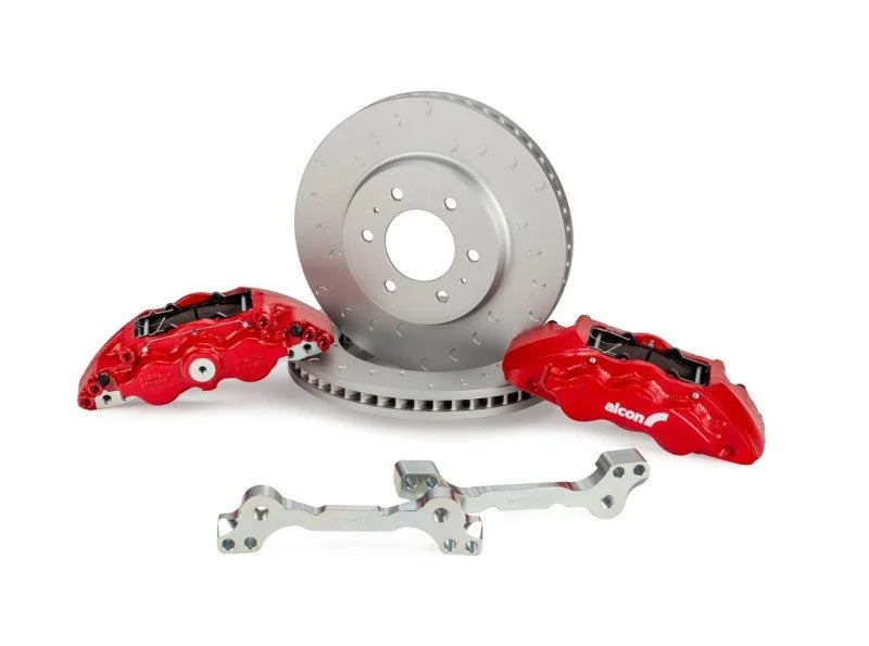 Alcon 2021+ Ford F-150(Excl Raptor) 347x36mm Rotors 6-Piston Brake Kit - Front - Side View