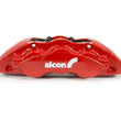Load image into Gallery viewer, Alcon 2.3L 350x34mm Rotors 6-Piston Calipers Front Brake Kit - Installation View
