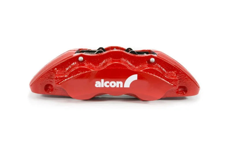 Alcon 2.3L 350x34mm Rotors 6-Piston Calipers Front Brake Kit - Installation View