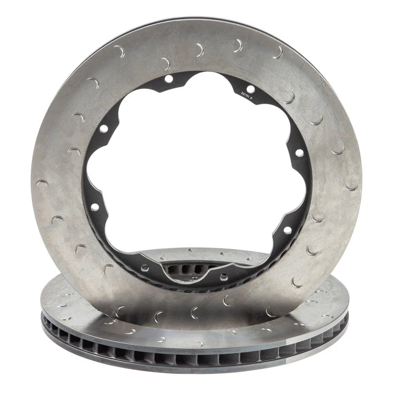 Alcon Gen 1/2 380X30mm Rotor Ring Kit - Rear Left fits 2009-2021 Nissan GT-R / R35 - Side View