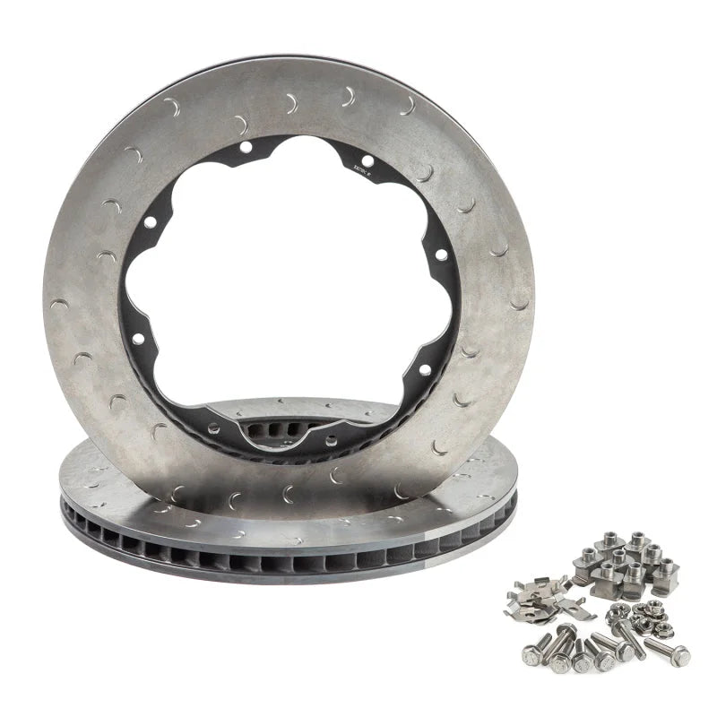 Alcon Gen 1/2 380X30mm Rotor Ring Kit - Rear Right fits 2009-2021 Nissan GT-R / R35 - Installation View