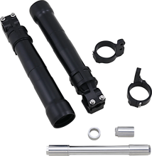 Load image into Gallery viewer, Alloy Art Fork Legs - 49 mm - Lower - Black - Anodized 49LLFX-2ABS - Main Product View