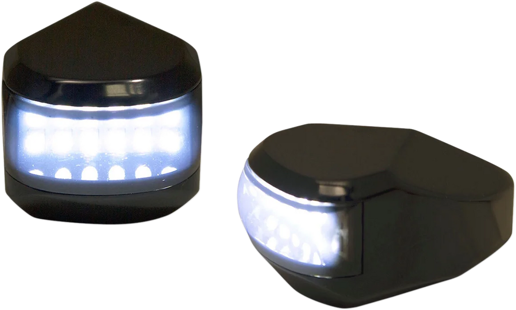 Alloy Art LED Driving/Turn Signal Light - Black - Smoke Lens MRL-4B - Side View