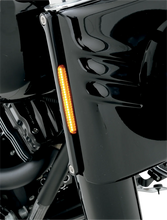 Load image into Gallery viewer, Alloy Art LED Front Signal Light - FLSTC - Black/Smoke FDH-2 - Side View