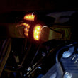 Load image into Gallery viewer, Alloy Art LED Front Turn Signals - Smooth - Black RGFS1-2 - Back View