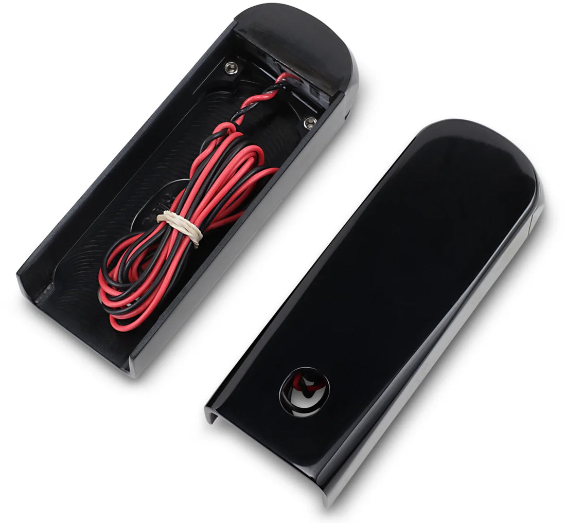 Alloy Art LED Strut Light - Smoke/Red Black FLHC SSL-HD-2B - Side View