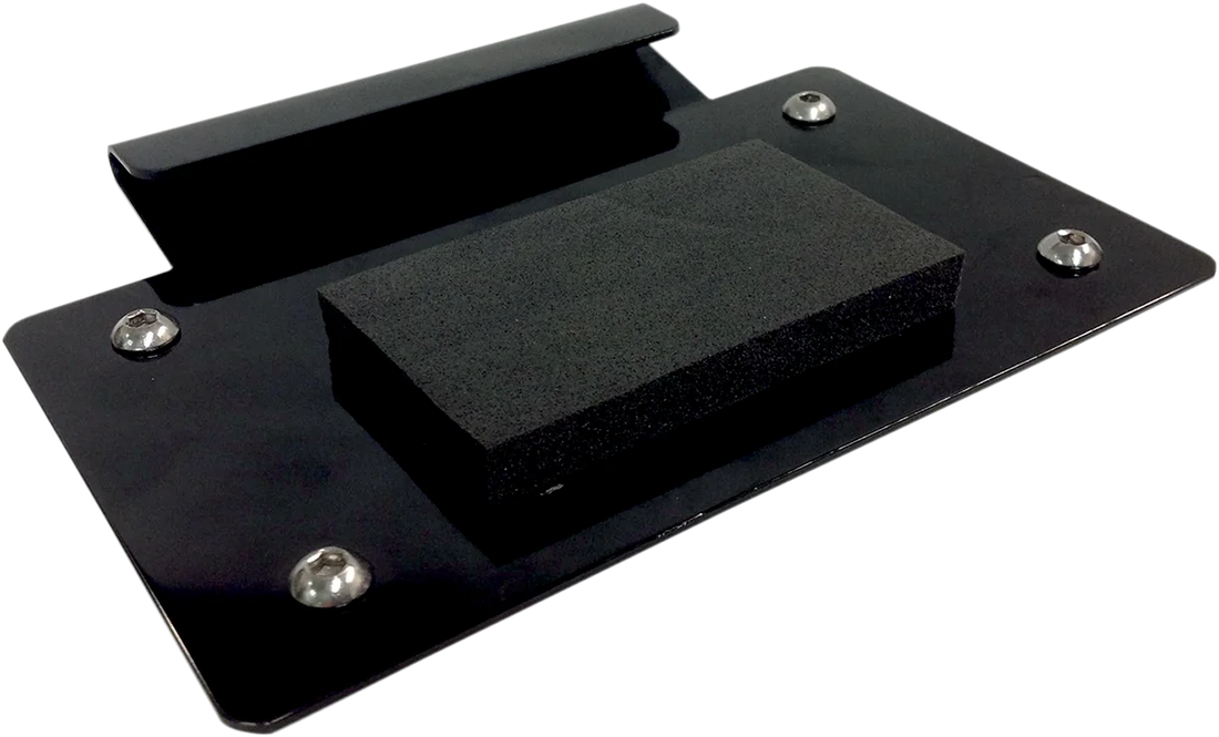 Alloy Art License Plate Mount - Black LD-1 - Side View