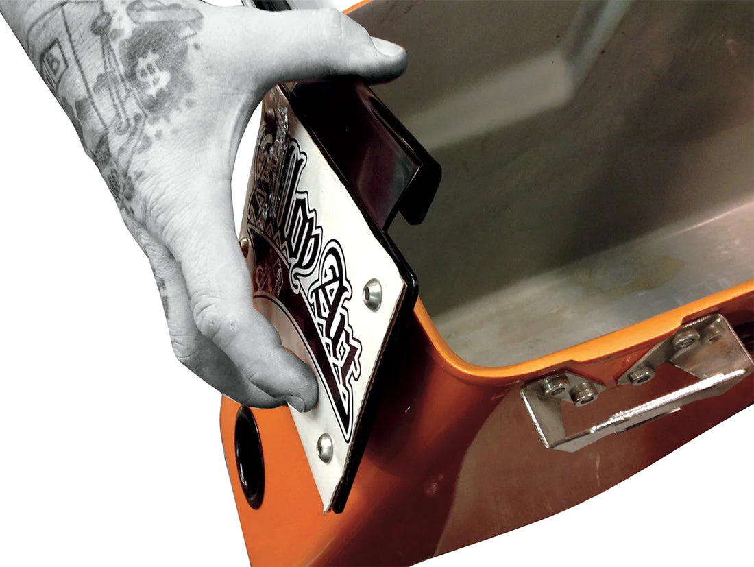 Alloy Art License Plate Mount - Black LD-1 - Installation View