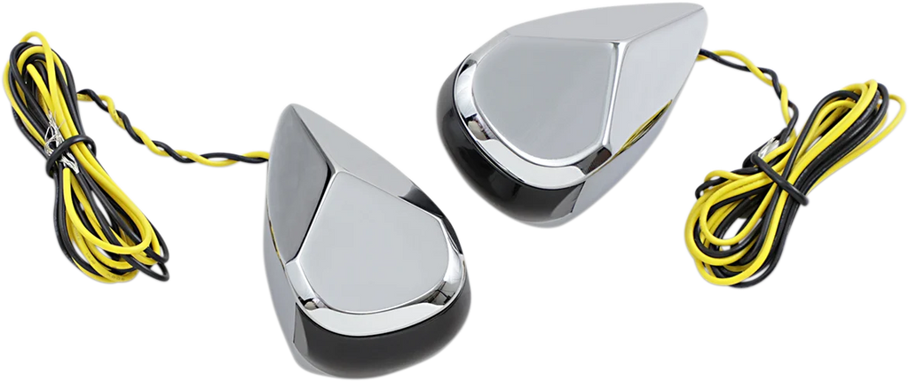 Alloy Art Turn Signal - Black - Smoke/Amber MRL-1B - Side View