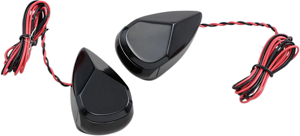Alloy Art Turn Signal - Black - Smoke/Red MRL-2B - Main Product View