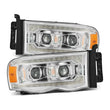 Load image into Gallery viewer, AlphaRex 02-05 Dodge Ram 1500 LUXX LED Proj Headlights Plank Style Chrome w/Activ Light/Seq Signal - Main Product View