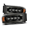 Load image into Gallery viewer, AlphaRex 02-05 Dodge Ram 1500 NOVA LED Proj Headlights Alpha Black w/Activ Light/Seq Signal - Main Product View
