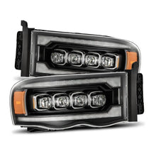 Load image into Gallery viewer, AlphaRex 02-05 Dodge Ram 1500 NOVA LED Proj Headlights Plank Style Blk w/Activ Light/Seq Signal - Main Product View