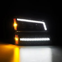 Load image into Gallery viewer, AlphaRex 03-06 Chevy Silverado 1500/2500HD/3500HD/Avalanche Alpha-Black NOVA LED Proj Headlights - Additional View 5