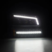 Load image into Gallery viewer, AlphaRex 03-06 Chevy Silverado 1500/2500HD/3500HD/Avalanche Alpha-Black NOVA LED Proj Headlights - Additional View 6
