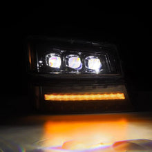 Load image into Gallery viewer, AlphaRex 03-06 Chevy Silverado 1500/2500HD/3500HD/Avalanche Alpha-Black NOVA LED Proj Headlights - Additional View 7