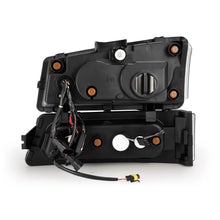 Load image into Gallery viewer, AlphaRex 03-06 Chevy Silverado 1500/2500HD/3500HD/Avalanche Black NOVA LED Proj Headlights - Back View