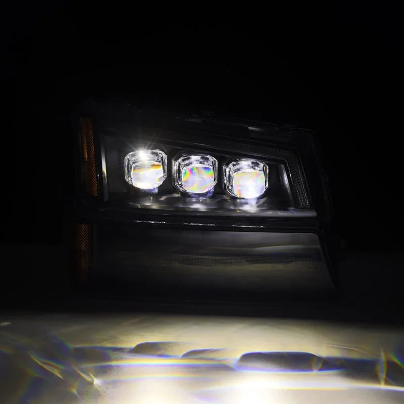 AlphaRex 03-06 Chevy Silverado 1500/2500HD/3500HD/Avalanche Black NOVA LED Proj Headlights - Additional View 6
