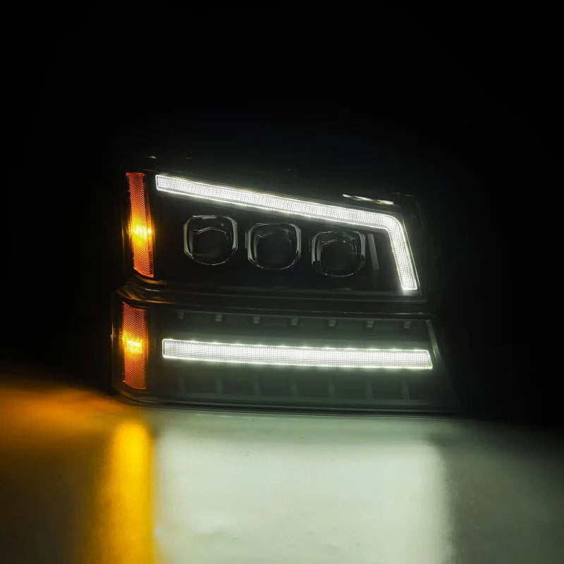 AlphaRex 03-06 Chevy Silverado 1500/2500HD/3500HD/Avalanche Black NOVA LED Proj Headlights - Additional View 7