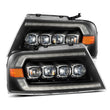 Load image into Gallery viewer, AlphaRex 04-08 Ford F-150 (No 2004 Heritage) NOVA-Series LED Proj HL Alpha-Blk w/Actv Lgt / Seq. Sig - Main Product View
