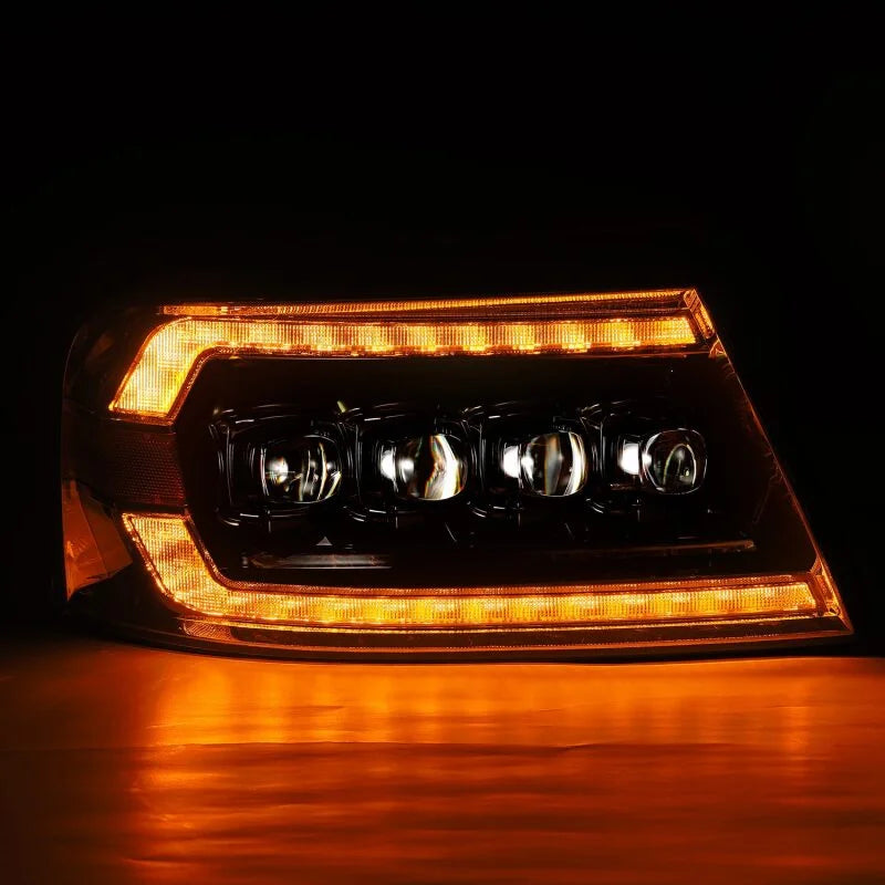 AlphaRex 04-08 Ford F-150 (No 2004 Heritage) NOVA-Series LED Proj HL Chrome w/Actv Light / Seq. Sig - Installation View
