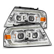 Load image into Gallery viewer, AlphaRex 04-08 Ford F150 PRO-Series Projector Headlights Black w/ Sequential Signal and DRL - Main Product View