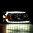 Load image into Gallery viewer, AlphaRex 04-08 Ford F150 PRO-Series Projector Headlights Black w/ Sequential Signal and DRL - Side View