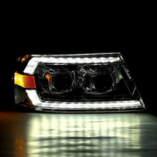 Load image into Gallery viewer, AlphaRex 04-08 Ford F150 PRO-Series Projector Headlights Black w/ Sequential Signal and DRL - Side View