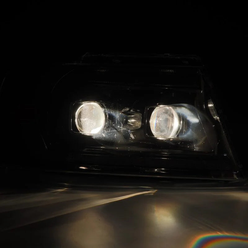 AlphaRex 04-08 Ford F150 PRO-Series Projector Headlights Chrome w/ Sequential Signal and DRL - Back View