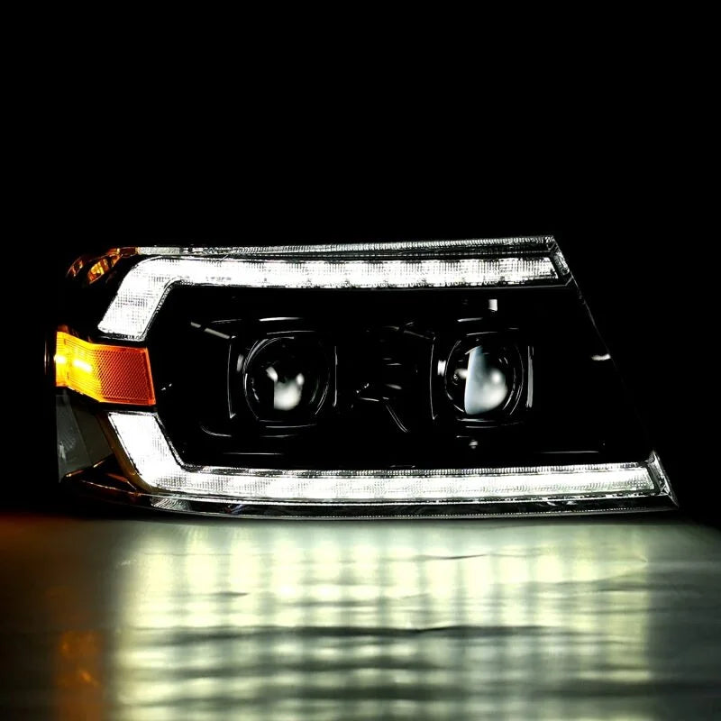 AlphaRex 04-08 Ford F150 PRO-Series Projector Headlights Chrome w/ Sequential Signal and DRL - Additional View 6