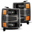 Load image into Gallery viewer, AlphaRex 04-15 Chevy 1500HD LUXX LED Proj Headlights Alpha-Black w/Seq Activation Light / Seq Signal - Main Product View