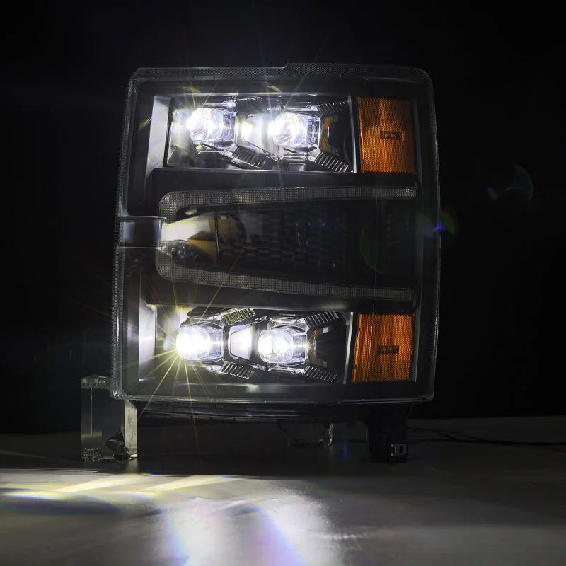 AlphaRex 04-15 Chevy 1500HD NOVA-Series LED Proj Headlights Black w/Activ Light/Seq Signal & SB DRL - Additional View 6