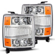 Load image into Gallery viewer, AlphaRex 04-15 Chevy 1500HD NOVA-Series LED Proj Headlights Chrome w/Activ Light/Seq Signal &amp; SB DRL - Main Product View