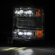 Load image into Gallery viewer, AlphaRex 04-15 Chevy 1500HD NOVA-Series LED Proj Headlights Chrome w/Activ Light/Seq Signal &amp; SB DRL - Back View