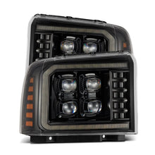 Load image into Gallery viewer, AlphaRex 05-07 Ford Super Duty/Excursion NOVA-Series LED Projector Headlights Alpha-Blk w/Activ Ligh - Main Product View