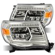 Load image into Gallery viewer, AlphaRex 05-11 Toyota Tacoma LUXX Crystal Headlights Plank Style Chrome w/Activation Light/DRL - Main Product View