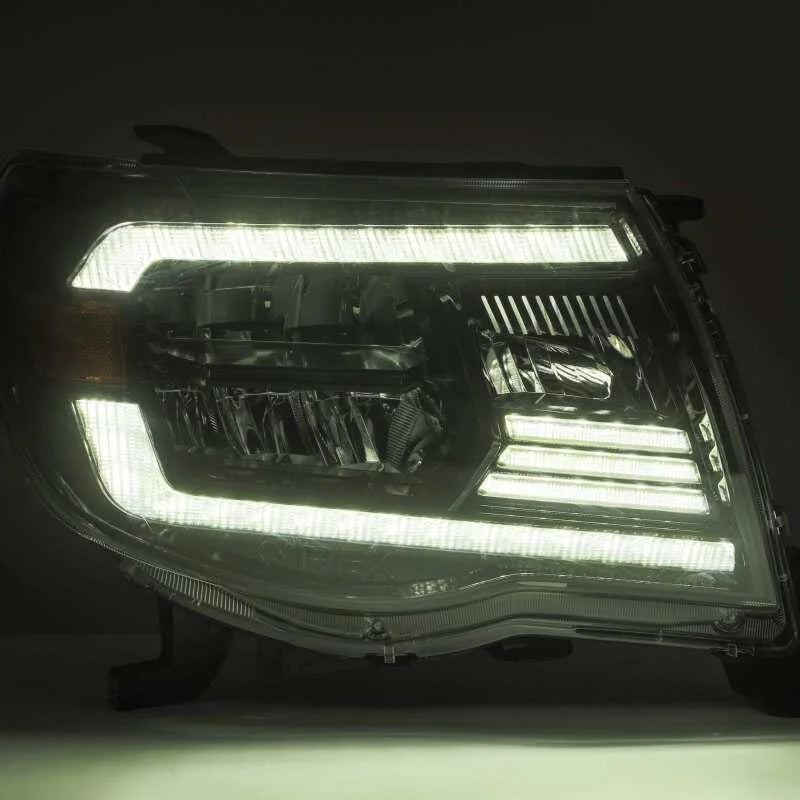 AlphaRex 05-11 Toyota Tacoma LUXX Crystal Headlights Plank Style Chrome w/Activation Light/DRL - Additional View 5