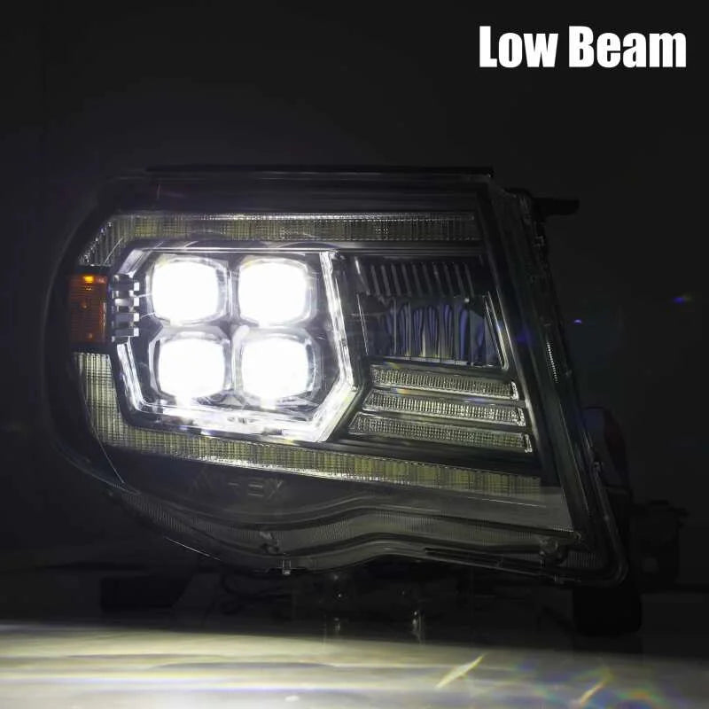AlphaRex 05-11 Toyota Tacoma NOVA LED Projector Headlights Plank Style Alpha Black w/Activ Light/DRL - Additional View 5