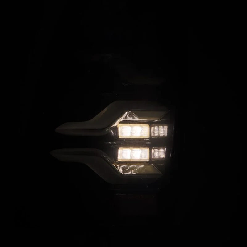 AlphaRex 05-15 Toyota Tacoma LUXX LED Taillights Alpha Blk w/Activ Light/Seq Signal - Side View
